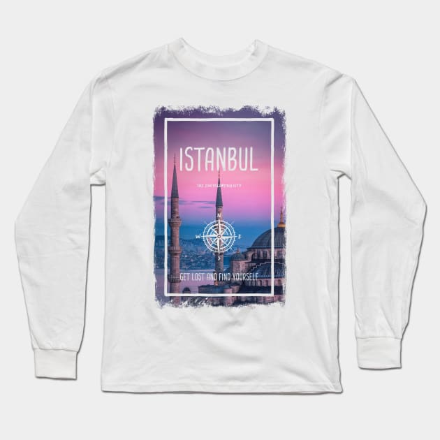 Istanbul, Turkey, the encyclopedia city Long Sleeve T-Shirt by psychoshadow